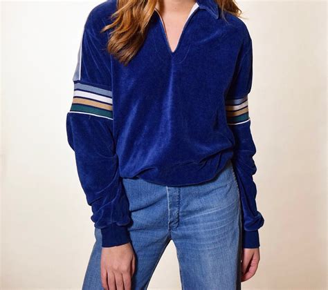 2023 Velour Shirt 70s dresses Pullover - gayesine.online
